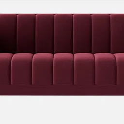 casacraft from pepperfry Lem Velvet 2 Seater Sofa in Maroon Colour image 4