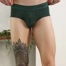 DaMENSCH Men Pack of 2 Deodorizing Modal Printed Anti Bacterial Briefs DAM-PRIN-B-QM-DG image 3