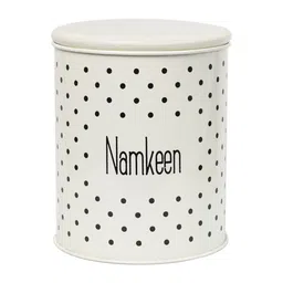 market 99 Ivory Galvanised Iron 1400ml Namkeen Storage Jar image 3