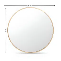 Home Centre Reflection Metal Framed Round Wall Mirror image 4