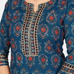 vbuyz KALINI Women Ethnic Motifs Printed Pure Cotton Kurta with Trousers & With Dupatta image 5