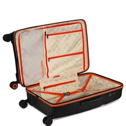Nasher Miles CannesPolypropyleneSet of 2 Black Orange Trolley Bags (M-L) image 4