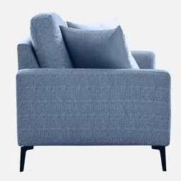 casacraft from pepperfry Portland Fabric 2 Seater Sofa in Blue Colour image 5