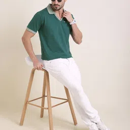 Difference of Opinion Men Typography Printed Polo Collar Pure Cotton Relaxed Fit T-shirt image 2