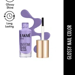 Lakme 9to5 Primer + Gloss Long-Lasting Quick-Dry Nail Color 6ml - Lush Lavender image 3