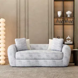 durian Opus Fabric 2 Seater Sofa In Grey Colour-picture-37