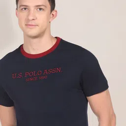 U.S. Polo Assn. Men Pure Cotton Embroidered Logo T-Shirt-picture-55