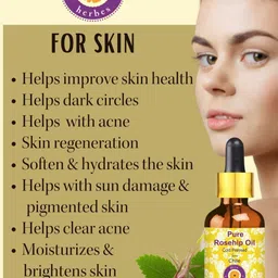 Deve Herbes Pure Rosehip Seed Cold Pressed Oil with Glass Dropper - 10ml image 3