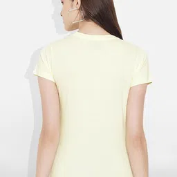 Fabflee Women Multicoloured 4 Printed V-Neck Applique T-shirt image 5