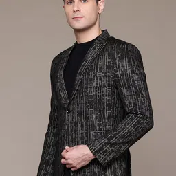 ESSAS club Abstract Print Single-Breasted Slim Fit Blazer image 3