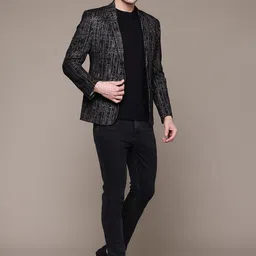 ESSAS club Abstract Print Single-Breasted Slim Fit Blazer image 5