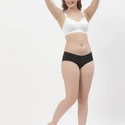 Floret Pack Of 2 Pink & White Solid Non-Wired Non Padded Everyday Bra image 3