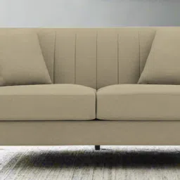 febonic Polon Fabric 2 Seater Sofa In Honey Beige Colour image 1