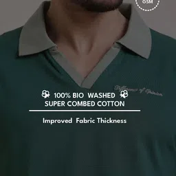 Difference of Opinion Men Typography Printed Polo Collar Pure Cotton Relaxed Fit T-shirt image 4