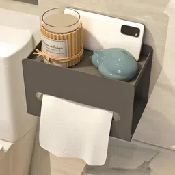 arhat organizers Grey Carbon Steel Tissue Box Holder image 1