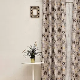 Ariana Brown & White Door Curtain image 1