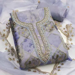 peachmode Women Embellished Unstitched Dress Material image 1