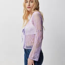 cover story Lace Shrug with Tie-Ups image 2