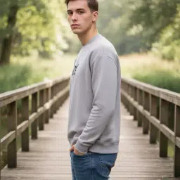 Shein Drop Shoulder Typographic Chest Print Sweatshirt image 2