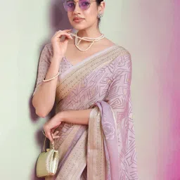 ri-wah Women Ethnic Design Traditional Saree with Blouse Piece           image 3