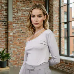 Shein Asymmetrical Neck Strap Full Sleeve Bodysuit image 3