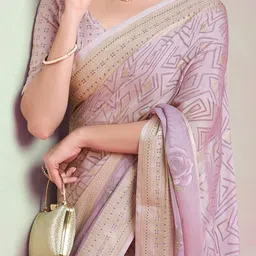 ri-wah Women Ethnic Design Traditional Saree with Blouse Piece           image 4