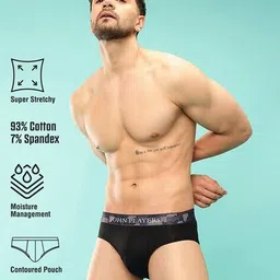 john players Men Pack of 2 Briefs with Sublimation Waistband image 4