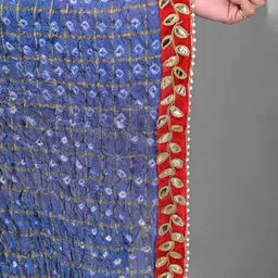 rajeraj Printed Dupatta with Contrast Border image 5