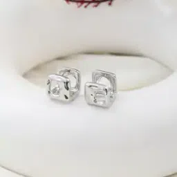 Shein Women Cuboid Shape Silver Clip On Earring-picture-17