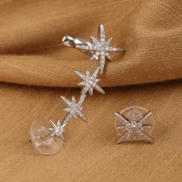 Shein Women Starburst Design Ear Cuff with Stud Earring-picture-36