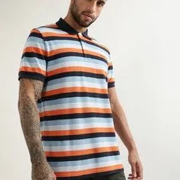 Striped Regular Fit Polo T-Shirt-image-8