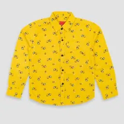 Boys Printed Regular Fit Shirt-image-3