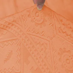 Lukzer Orange Printed Polyester 1 Piece Sofa Cover With Arms image 5