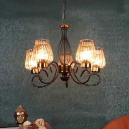 eliante by jainsons lights Black & Gold Iron Chandelier-picture-15