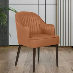 casacraft from pepperfry Basilius Arm Chair in Tan Colour image 1