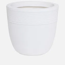 nora Small Iris White Polyethylene Floor Planter image 2