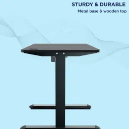 the sleep company Height Adjustable Desk In Black Colour image 5
