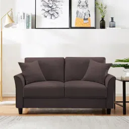 febonic Daroo Velvet 2 Seater Sofa in Mocha Brown Colour-picture-38