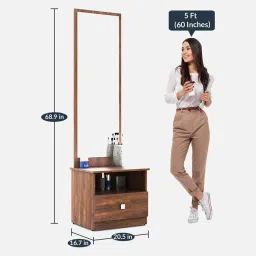 a globia creations Omega Dressing Table in Natural Teak Colour image 2