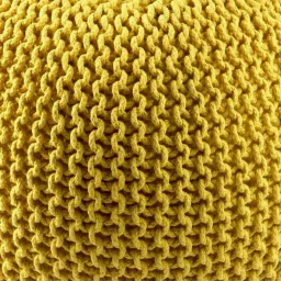 riance creations Romania Knitted Pouffe in Yellow Colour image 5