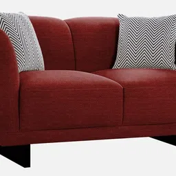 casacraft from pepperfry Malaga Chenille Fabric 2 Seater Sofa In Garnet Red Colour image 5