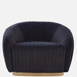 casacraft from pepperfry Clayton Fabric 1 Seater Sofa In Grey Colour image 5