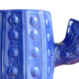 Blue Ceramic Albus Desk Pot by TA Home Decor image 4