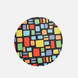 riance creations Retro Block Print Seating Stool In Multi Color image 4