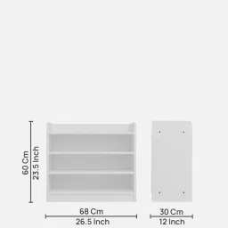mintwud from pepperfry Eto Shoe Rack In White Finish image 2