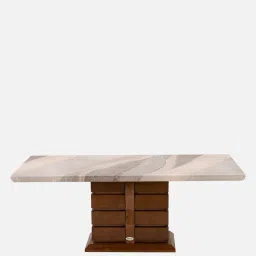 durian Harriet Marble Top Coffee Table In Beige Colour image 4