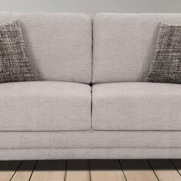 casacraft from pepperfry Columbia Fabric 2 Seater Sofa in Grey Colour image 1