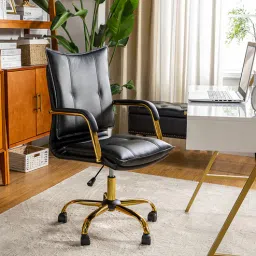 casacraft from pepperfry Marlon Leatherette Executive Chair In Black Colour-picture-30