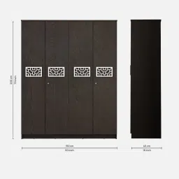 sivom Castle 4 Door Wardrobe in Dark Wenge Colour image 2