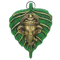 ecraftindia Modern Green Metal Ganesha Wall Art image 3